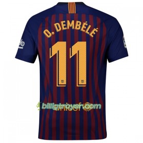 Billige Fotballdrakter FC Barcelona O.Dembele 11 Hjemmedraktsett 2018/19 Kortermet